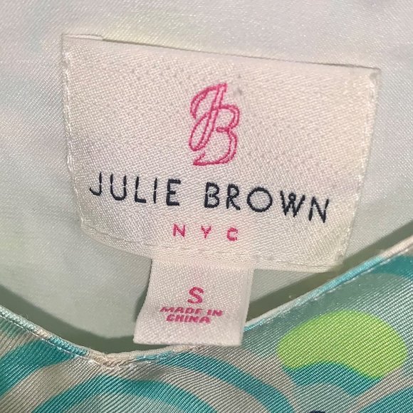 Julie Brown Colorful Silk Slip Dress Size Small - Picture 6 of 7